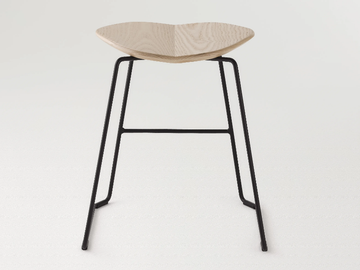 DUET - Sled base low stool with footrest by Ross Gardam - view 3